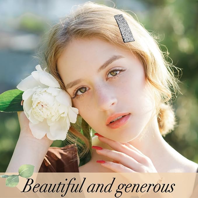 Rhinestone and Crystal Hair Clips 2-Pack, Sparkly Barrettes & Elegant Bling Accessories for Women & Girls(Set14)
