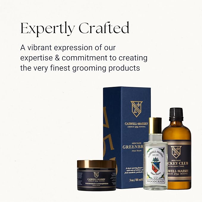 Caswell-Massey Newport Gold Cap After Shave, Soothing Aftershave with Sandalwood, Citrus & Cedar, 3 Fl Oz