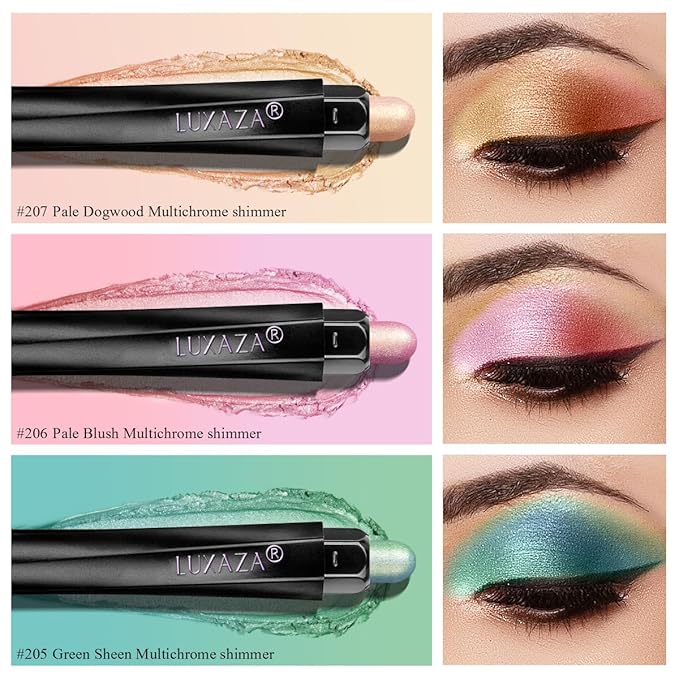 3PCS Cream Eyeshadow Stick,Pro Longwear Eyeshadow Sticks Pencils Crayon-Neon Color