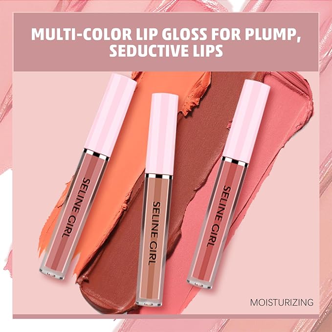 Matte Lip Gloss, Lip Gloss Silky Smooth Finish, Lipgloss Makeup Colorful and Creamy Texture, Lipstick for Every Occasion, Lip Oil Moisturizing and Hydrated #02