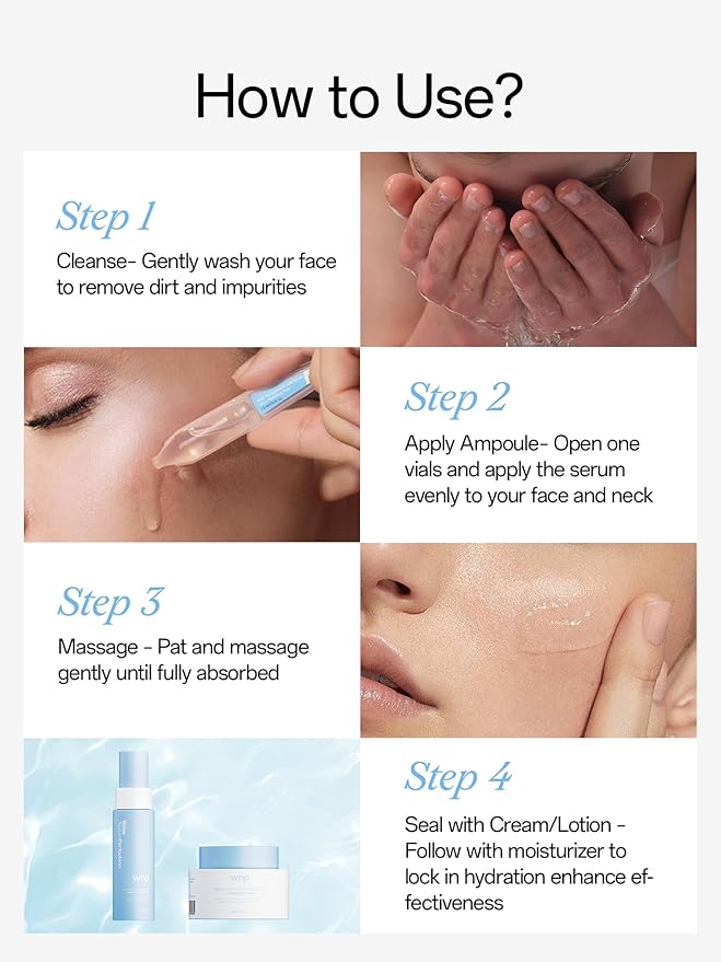 WNP Ultra Hydrating Serum 3% Hyaluronic Acid Smoother Skin|Pre-makeup SkinCare|Anti-Aging serum for face Single-Use Vials Skincare|for Sensitive skin|4D Hyaluronic Acid (12ml)