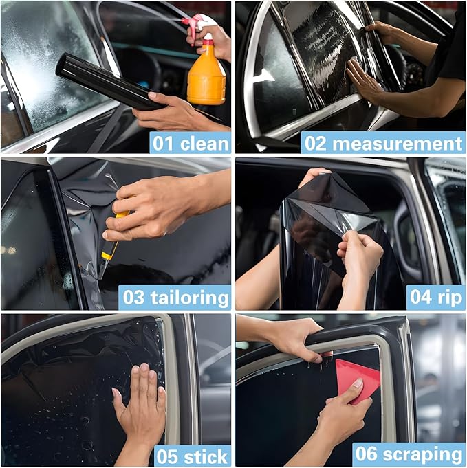 TOYOCO Window Tint Film for Cars, 70% VLT 30in x 25Ft Ceramic Automotive Window Film, Blocks 99% UV & IR Rays, Heat Resistant Anti Glare Film for Windshield, Scratch Resistant Sun Shade Auto Tint Roll