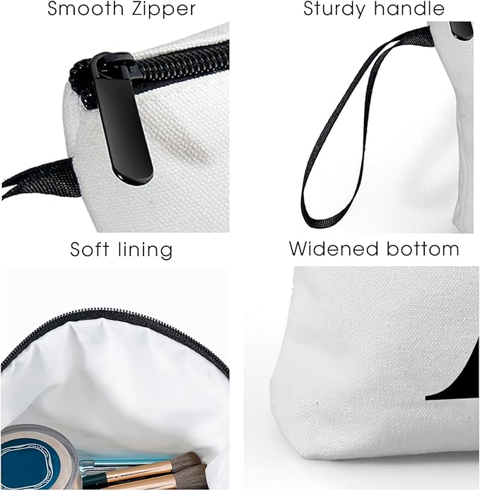 SEAMOON Women Birthday Unique Maid of Honor Friendship Gifts for Women Sister Bridesmaid Bride Personalized Travel Makeup Cosmetic Bag with Mirror Valentines Mothers Day Christmas Graduation A