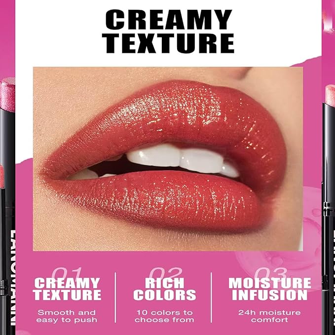 Youthful Red Lipstick For Women Matte Nude Glitter Shimmer Metallic Highly Pigmented Moisturizing Lip stick Hypoallergenic Waterproof Long Lasting Lipsticks Quick Makeup Lightweight Portable 09 #