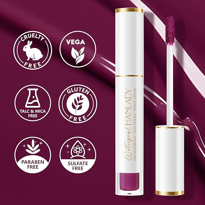 Nude Berry Pink Lipstick 3Pc Long Lasting Lipsticks for Women Pigmented Smudgeproof Transferproof Vegan Cruelty Free Lip Color, A61/66/44