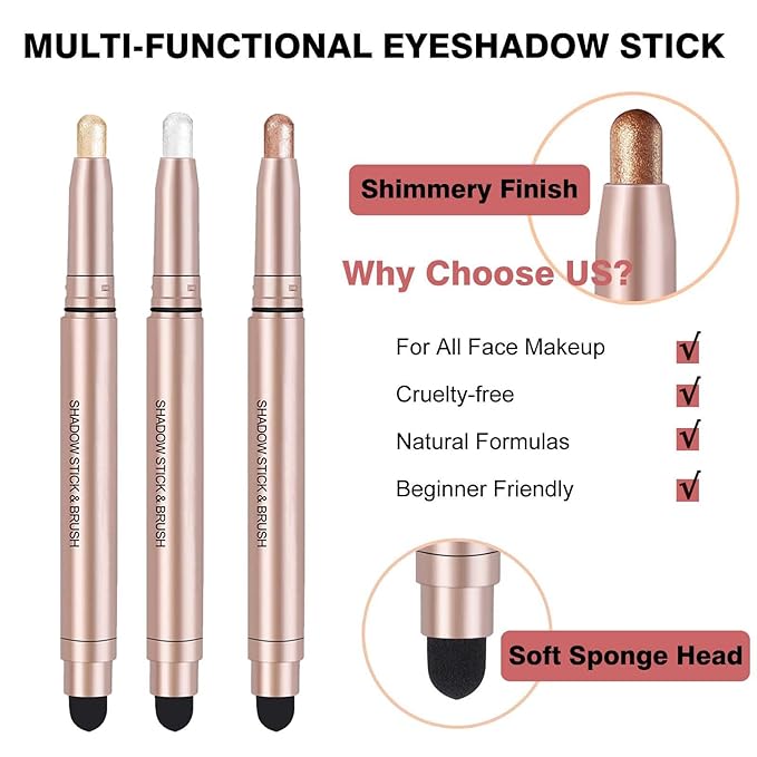 Red Matte Eyeshadow Stick, Smooth Cream Shimmer Single Eyeshadow Pencil High Pigment Long Lasting Waterproof Eye Shadow Pen, Hypoallergenic Eye Highlighter Stick Create Multi-Dimensional Eyes Look 04#
