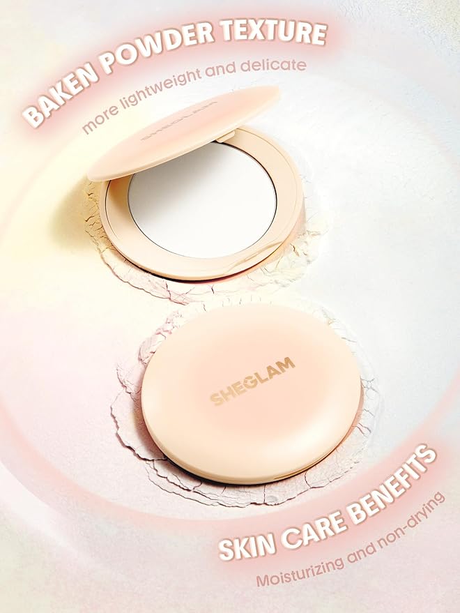SHEGLAM Magic Veil Setting Powder Pressed Finishing Powder Waterproof&Oil Control,Moisturizing and non-drying Setting-Marble