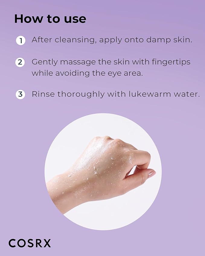 COSRX Low pH Good Night Soft Peeling Gel, 4.05 fl oz / 120ml, Mildly Exfoliating PHA For Sensitive Skin with Natural Cellulose, Radiating, Cleansing, Not Tested on Animals, Korean Skin Care