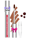 Vevivia Lip Stain - Lip Liner Stain, Long Lasting Peel Off Lip Stain, Natural Peel Off Lip Liner Stain with Tweezer, Easy to Use, Waterproof, Smudge-proof, Transfer-proof, Coffee