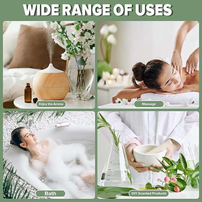 PHATOIL 9PCS Premium Quality Essential Oils Set for Soap Making Diffusers, 10ml/0.33fl. oz Fragrance Oils, Long Lasting Scents, Ideal Gift Set for Friends and Families