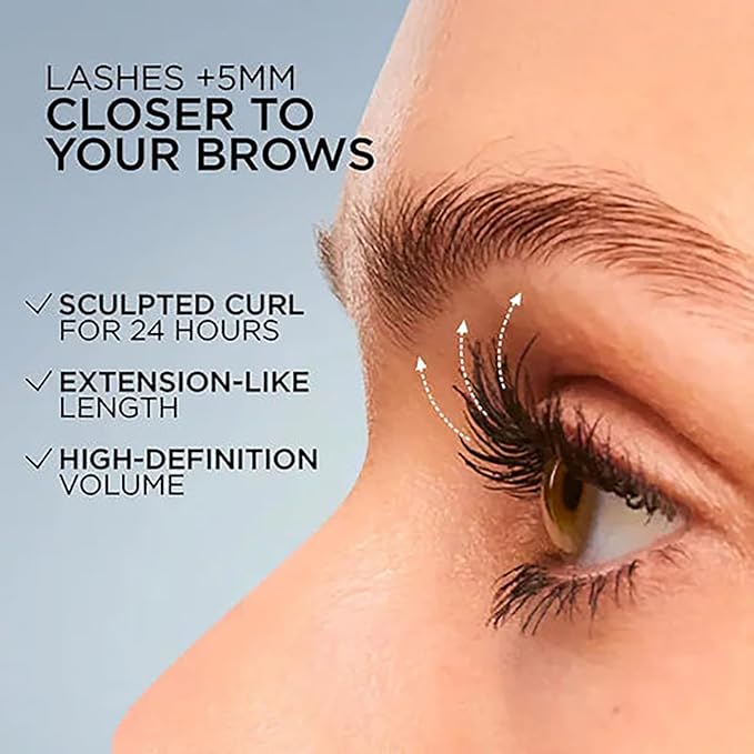 Black Waterproof Mascara for Volume and Length, Natural Defining Curling Long-Lasting Eyelashes, No Flaking, No Smudging (Black(1pcs))