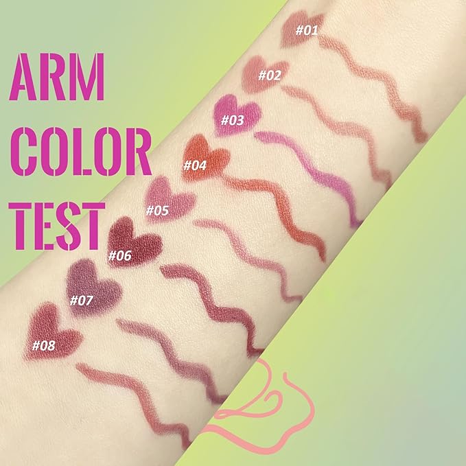 Matte Finish Lip liner and Nourishing Lip Gloss Kit for Women, High Pigmented Natural Nude Pink Red Brown Lip Pencil Makeup Long Lasting Moisturizing Plumping Lip Oil Gloss Winter Care (#02)