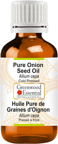Greenwood Essential Pure Onion Seed Oil (Allium cepa) Cold Pressed 10ml (0.33 oz)