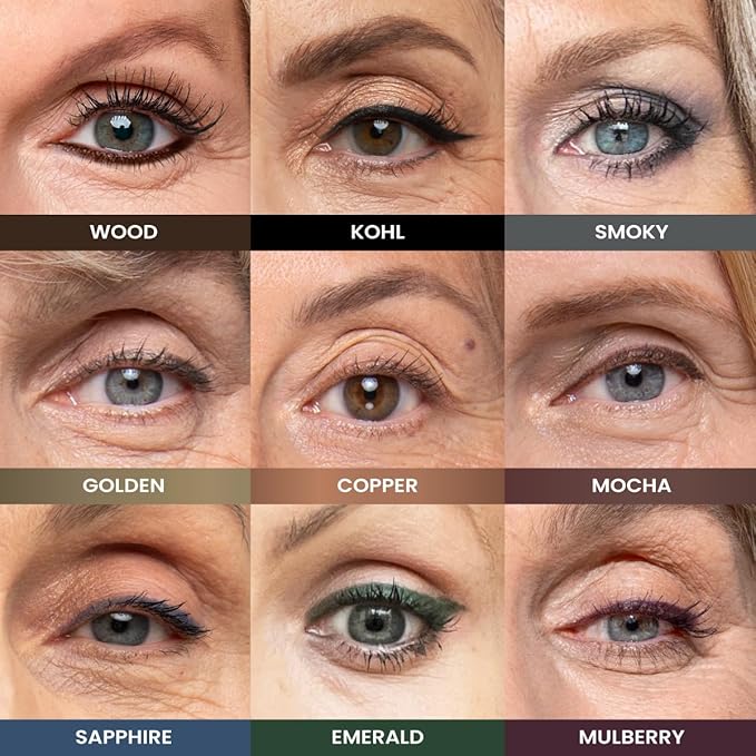 PRIME PROMETICS PrimeEyes Glide Eyeliner for Mature Women – Waterproof, Long-Stay and Mess-Proof – Gel Creme Texture, Discreet Sharpener and Effective Smudger (Mulberry)