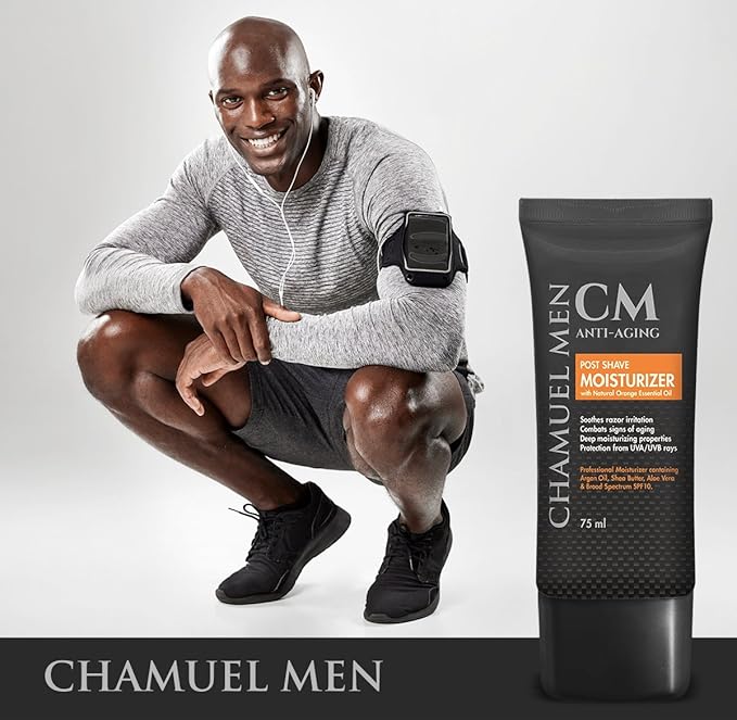 Anti Aging Daily Aftershave for Men - All Natural Mens Face Cream and Moisturizer with Argan, Shea & Aloe Facial Fuel for Sensitive, Dry, Oily or Combo Skin, 2.6 oz
