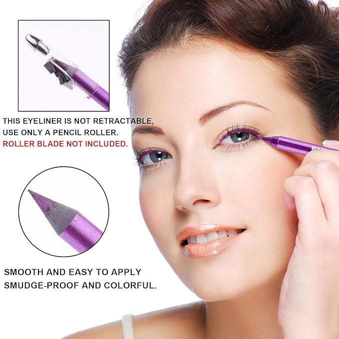 7 Colorful Eyeliner Pen Set, Eye Shadow Pencil, Pearl Eyeliner Kit Metallic Glitter Colored Eye liner for Women Eye&Lip Liner Professional Waterproof Eye Makeup (7PCS D)