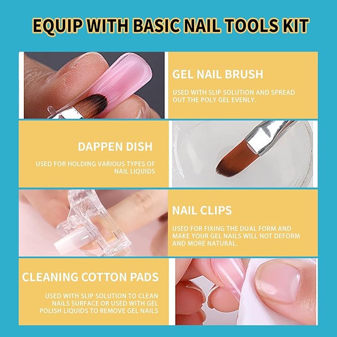 Poly Gel Slip Solution 8 oz,Nail Cleaner For Builder Gel Nails Cleanser,2PCS Poly Nail Slip Solutions for Nails