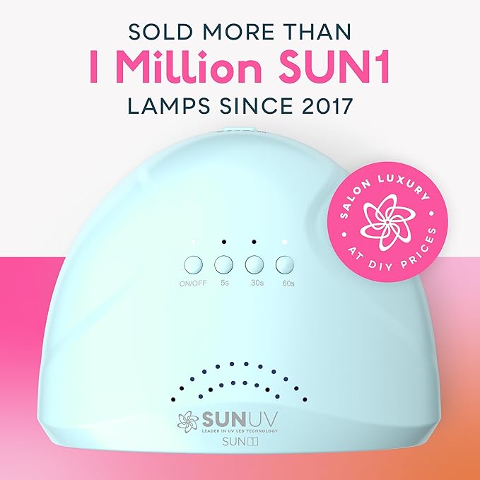 SUNUV Nail Dryer, UV Light for Gel Nail Polish Professional UV LED Lamp with 3 Timer Settings Art Tools Auto Sensor SUNone Blue