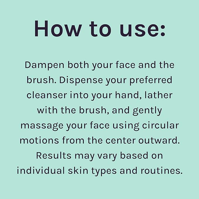 LOLLIPOP Dual-Sided Facial Cleansing Brush | Palm Size Silicone Face Exfoliator and Soft Fiber Cleanser | Manual Face Scrubber for Pores, Makeup Removal, Blackhead and Skincare Routine, Rainbow