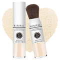 Sunscreen Setting Powder SPF 35, Mineral Brush Powder for Face & Scalp, Oil Control Natural Matte Finish Loose Powder Translucent Lasting Lightweight Breathable for All Skin (#02 Fair)