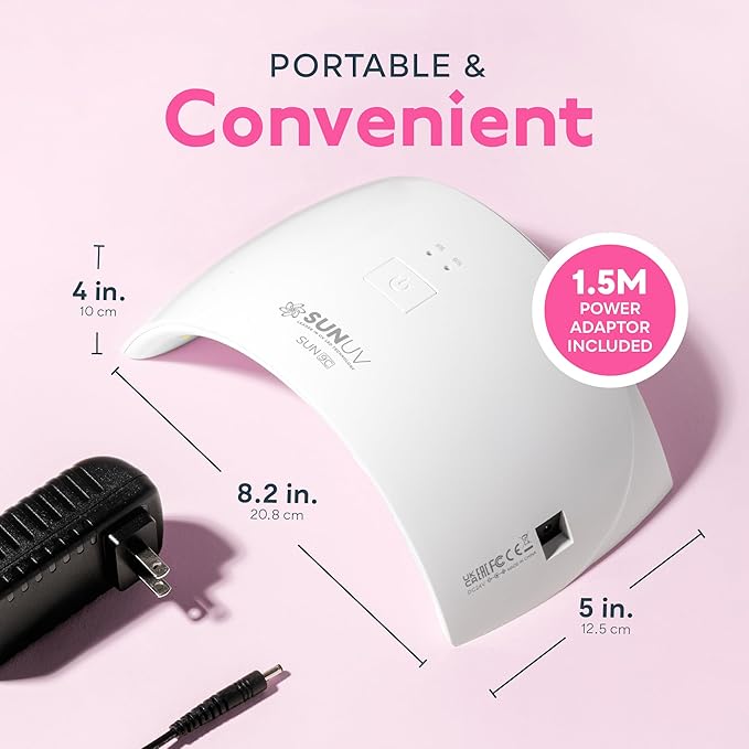 SUNUV LED UV Light for Nails, UV Dryer for Gel Polish Nail Lamp with Sensor 2 Timers SUN9C White Gift for Women Girls