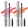 LANGMANNI 2 Colors Long-Lasting Peel Off Lip Liner Set, Waterproof & Smudge-Proof Matte Lip Liners Gift Makeup For Girls (#1+2)