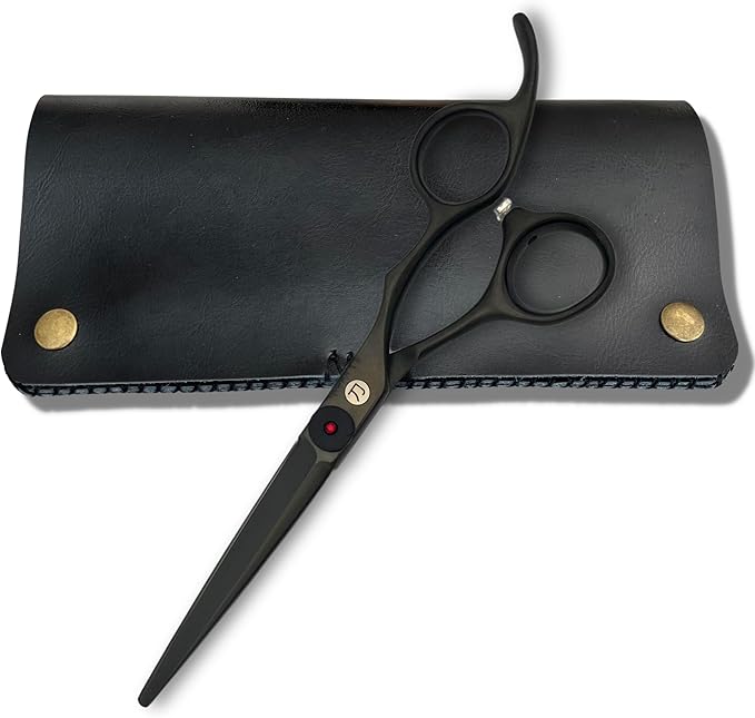 Scissors for Haircutting Professionals - Matte Black Finish - Long Lasting, Sharp Edge for Easy Hair Cuts - 440C Stainless Steel (6.0 Inches)