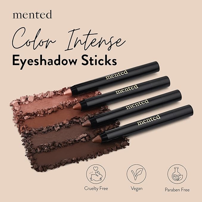 Mented Cosmetics Color Intense Eye Shadow Sticks, Cream Eyeshadow Stick Crayon, Easy-to-Apply Eyeshadow Pencils, Waterproof + Crease Proof Eye shadow Make Up, 0.05oz, Better off Bronze