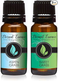 Eternal Essence Oils 2 Pack 10ml Premium Fragrance Oil - Aspen Grass & Sweet Grass - for Candle, Soap Making, Aromatherapy, Diffusers, Home Care, & Humidifiers