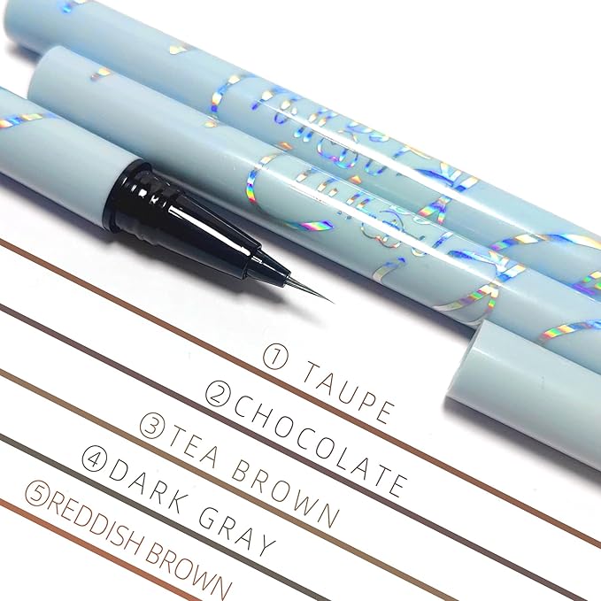 Ultra-fine Eyebrow Pen, Waterproof Lift & Snatch Liquid Eyebrow Pen, 5 Colors, Dark Brown, Long Lasting Smooth Soft Eye Brow Pen, Brown Eyeliner, Natural Eyebrow Tint Pen (5-Reddish Brown)