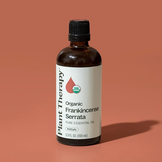 Plant Therapy Organic Frankincense Serrata Essential Oil 100% Pure, USDA Certified Organic, Undiluted, Natural Aromatherapy, Therapeutic Grade 100 mL (3.3 oz)