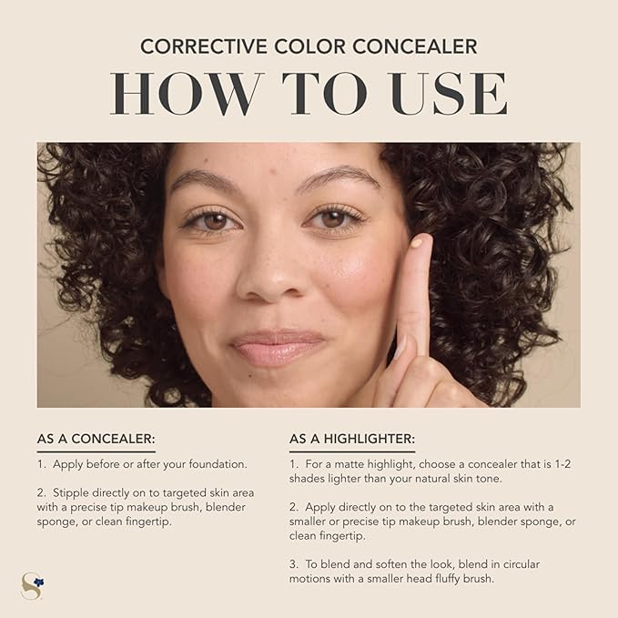 SeneGence Corrective Color Concealer, Deep, 0.25 Fl Oz, Anti-Aging Benefits, Hydrating Aloe Vera Juice, Vitamin B & E for Even Skin Tone and Flawless Coverage