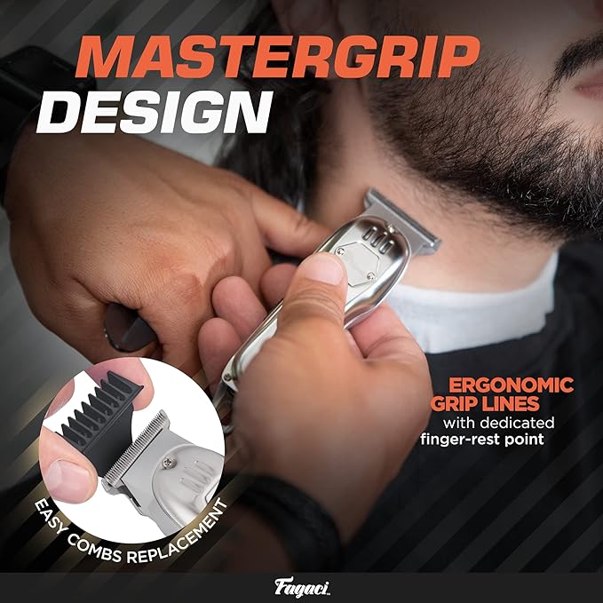 Fagaci Professional Hair Trimmers for Men, Zero Gap Trimmer with Powerful Motor, Hair Detailer Trimmer Cordless, Hair Edger for Barber