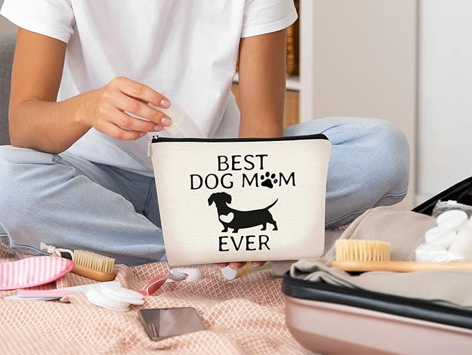 Dog Gifts for Dog Lovers & Moms - Birthday Gift, Makeup Bag for Women & Puppies