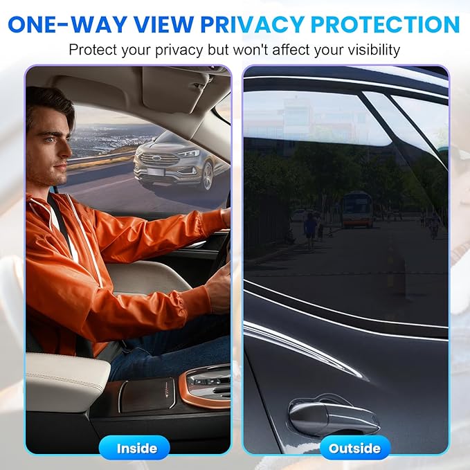 Car Window Tint 5% VLT - 20" in x 20' Ft Nano Carbon Window Tint Privacy Film for Car, Heat & UV Blocking, Glare Reduction and Scratch Resistant Automotive Tinting Roll