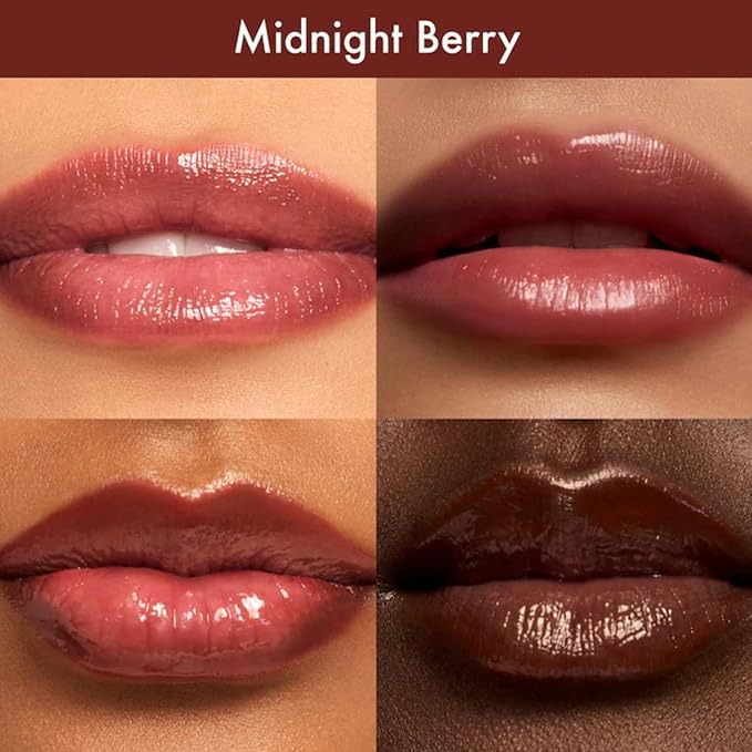 Summer Fridays Dream Lip Oil - Tinted Lip Oil with Moisturizing Sheer Coverage, High-Shine and Deep Hydration - Non-Sticky Formula for Long-Lasting Softness - Midnight Berry (0.15 Oz)
