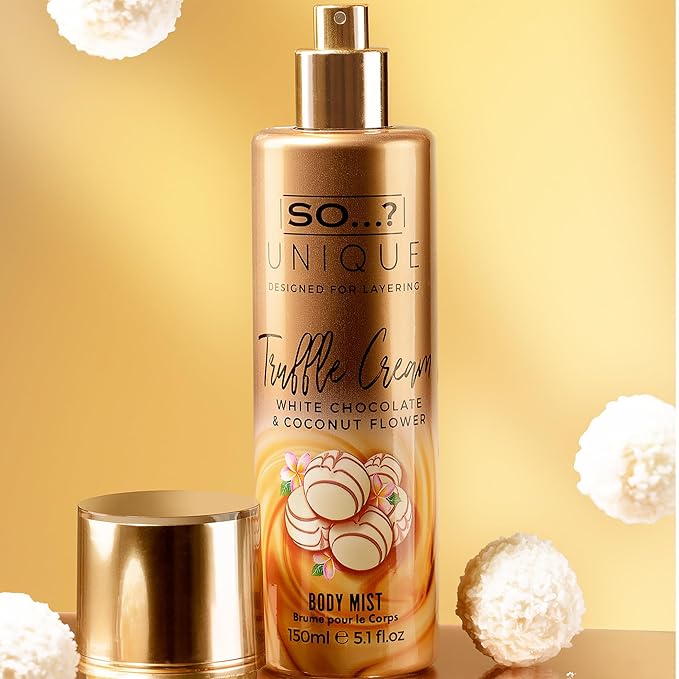 So...? Unique Body Mist - Truffle Cream for Women - 5.1 oz Body Mist - Pack of 3
