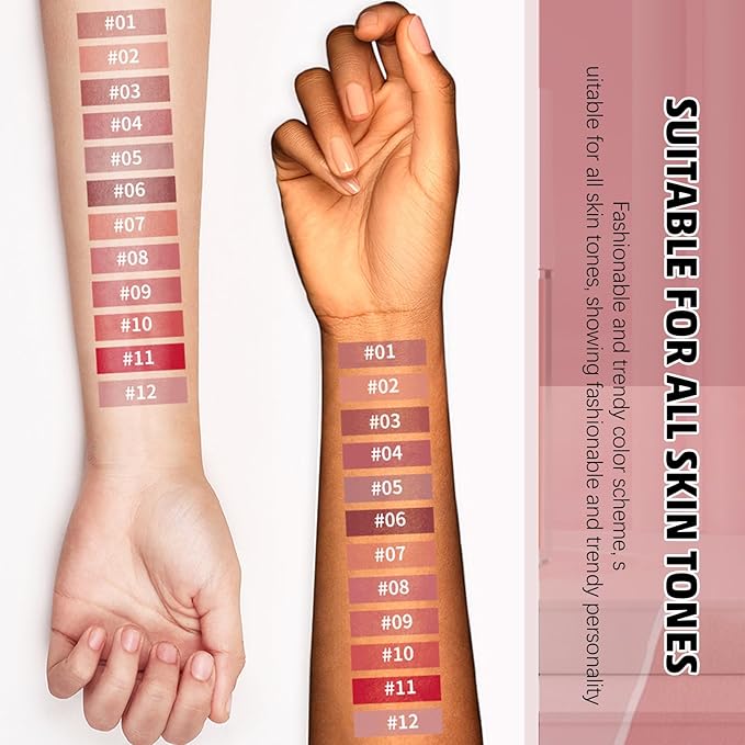 Matte Lip Gloss, Lip Gloss Silky Smooth Finish, Lipgloss Makeup Colorful and Creamy Texture, Lipstick for Every Occasion, Lip Oil Moisturizing and Hydrated #03