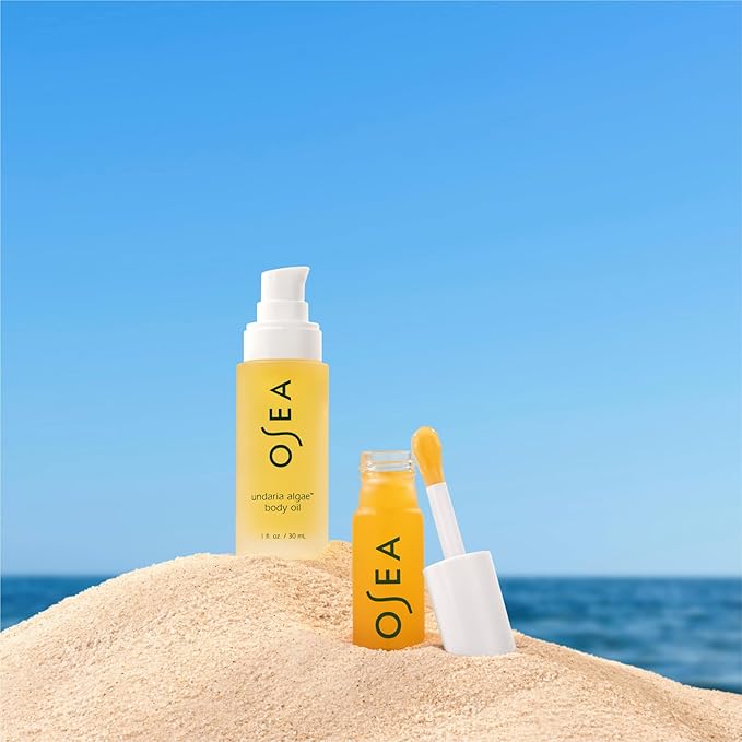 OSEA Juicy Duo Gift Set - Hyaluronic Lip Oil Booster & Undaria Algae™ Body Oil - Travel Size - Stocking Stuffer - Gift for Her