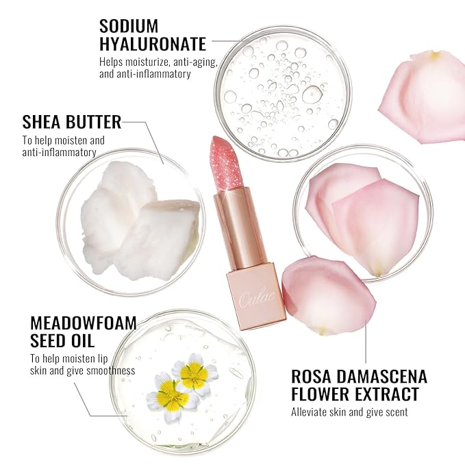 Oulac Nude Brown Lipstick for Women - Tinted Lip Balm Moisturizing, Creamy Texture, Lightweight Lip Makeup Vegan & Gluten Free, PG06 Precious Moment