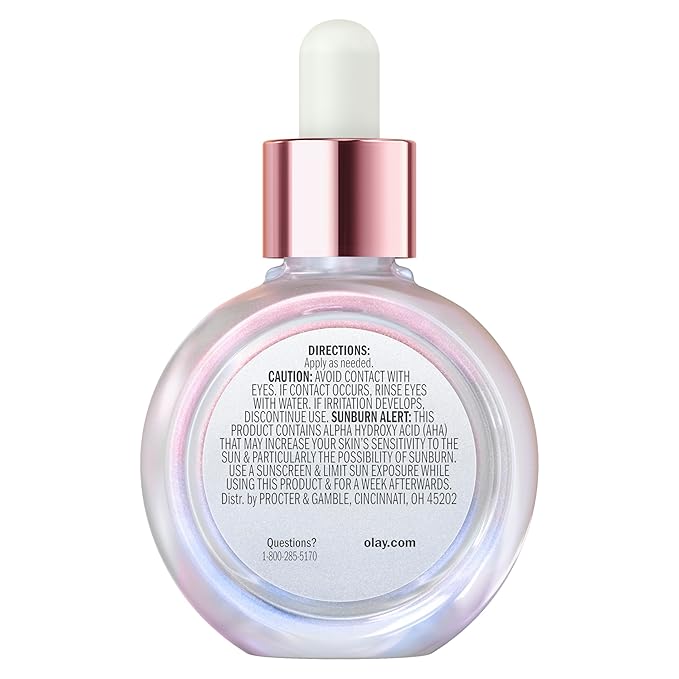 Olay Super Serum - Niacinamide, Vitamin C & E, Collagen Peptide, AHA - 5-in-1 Skin Care Benefits for Face - Healthy Glow, Brightening, Hydrating, Smoothing, Firming, Evens Tone, Anti-Aging, 1.0 Oz