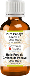 Greenwood Essential Pure Papaya seed Oil (Carica papaya) 100% Natural Therapeutic Grade Cold Pressed for Personal Care 15ml (0.50 oz)
