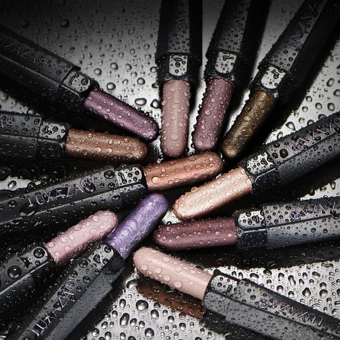 10PCS Eyeshadow Stick,Shimmer And Matte Brown Metallic Cream Eyeshadow Pencil Crayon with Smudge-proof & Waterproof, Eye Brightener Stick, Ideal Gift for Women - Lilac Brown