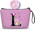 Birthday Friendship Bridesmaid Team Gifts for Employees Women Mom Aunt Daughter Teenage Girl Personalized Make up Cosmetic Bag Travel with Mirror Mothers Day Christmas Graduation L