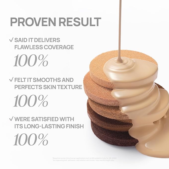 BANILA CO Covericious Ultimate Cover Cushion | Up to 100HR Long-Wear Foundation | 20 Shades for All Skin Tones | Matte & Lightweight Finish | Korean Cushion Foundation (14g / 0.49 oz), 24C SAND