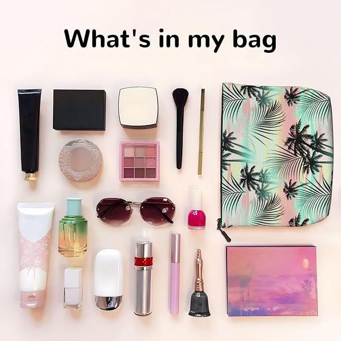 MOLAIGIN 1702356549_529557121 Cosmetic Bag For Women, Travel Makeup Bag, Toiletry Zipper Bag, Large Capacity Aesthetic Cases