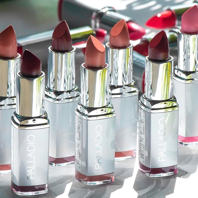 Palladio Herbal Lipstick, Rich Pigmented and Creamy, Infused with Aloe Vera, Chamomile & Ginseng, Prevents Lips from Drying, Combats Fine Lines, Long Lasting Lipstick, Golden Orange