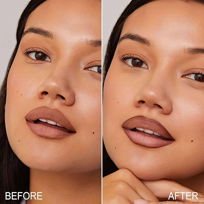 OETUIOW Lip Stain Long Lasting & Waterproof Lip Liner, Non-Stick Cup Highly Pigmented Natural Finish, Lip Gloss for All-Day Color Hold (Black)