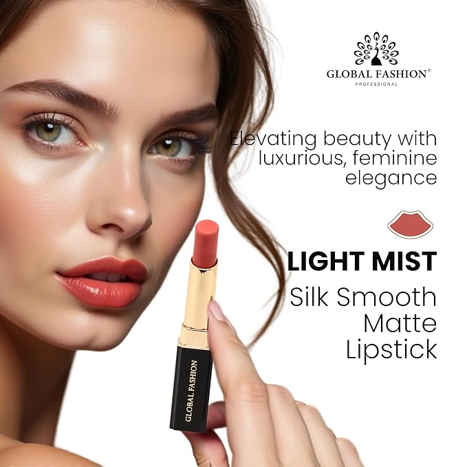 Global Fashion Silk Smooth Matte Lipstick – Long-Lasting, Luxurious Color, Rich Hydration, Lightweight Formula, Lightweight Matte Lip Color for Women, Available in Multiple Shades (115, 0.12 oz)