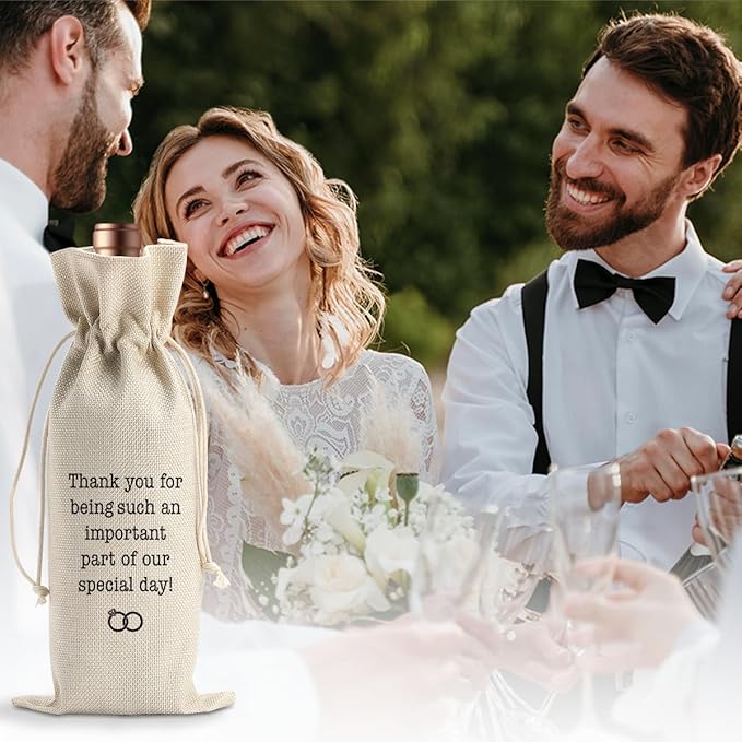 Wedding Officiant Wine Gift Bag Officiant Groomsmen Bridesmaid Proposal Gift Wedding Registry Guest Gifts Pairs Well with Wedding Planning Wine Bags